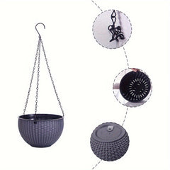 4pcs Hanging Baskets with Chains by Snagg A Pot