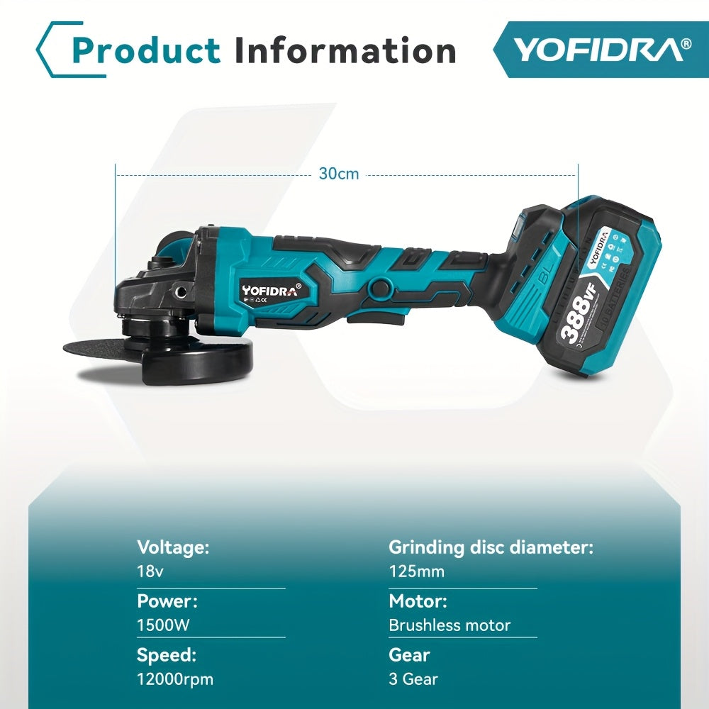 125mm Brushless Cordless Angle Grinder