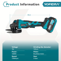 125mm Brushless Cordless Angle Grinder