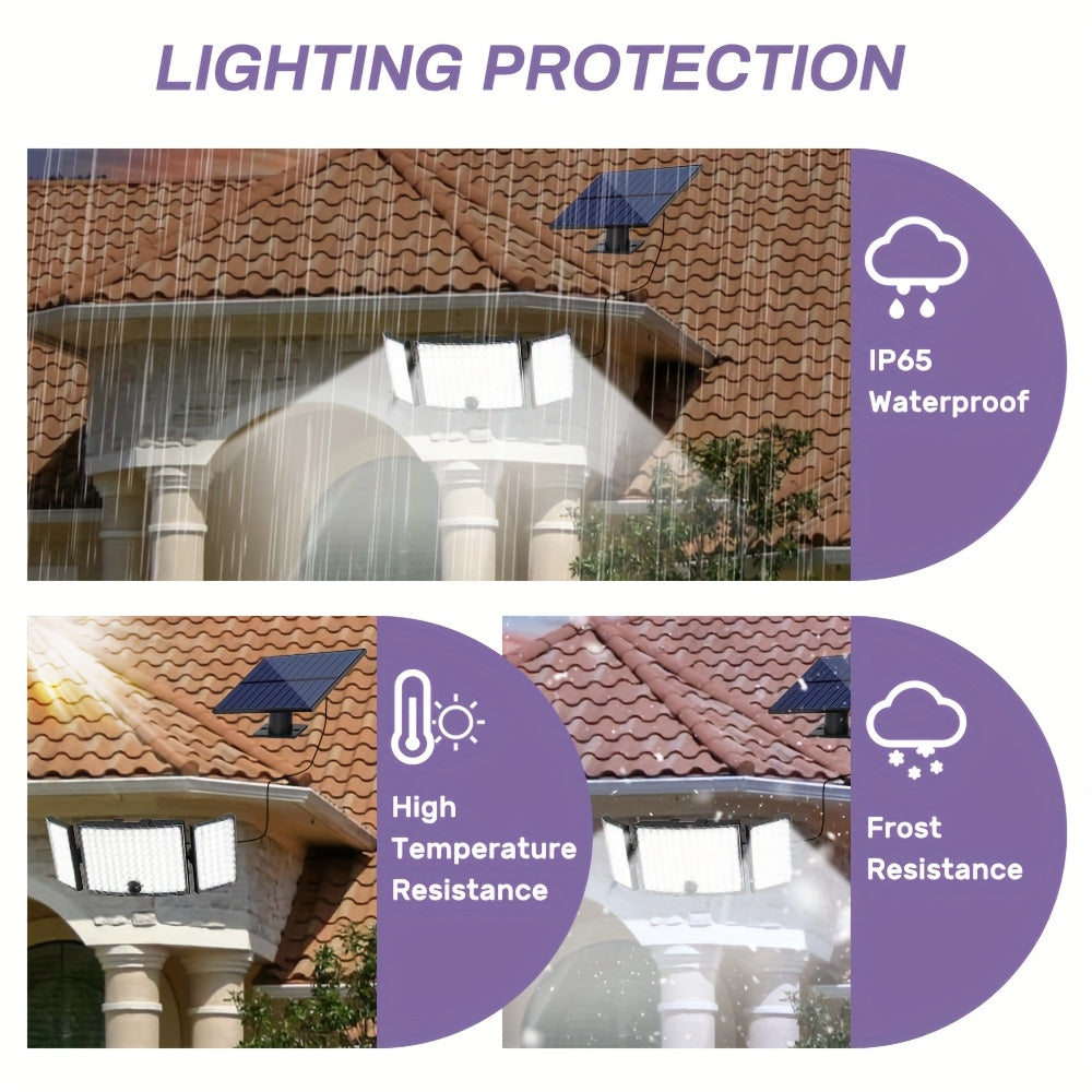 2 Pack 234 LED Outdoor Motion Sensor Solar Wall Lights by Snagg An Outdoor Light