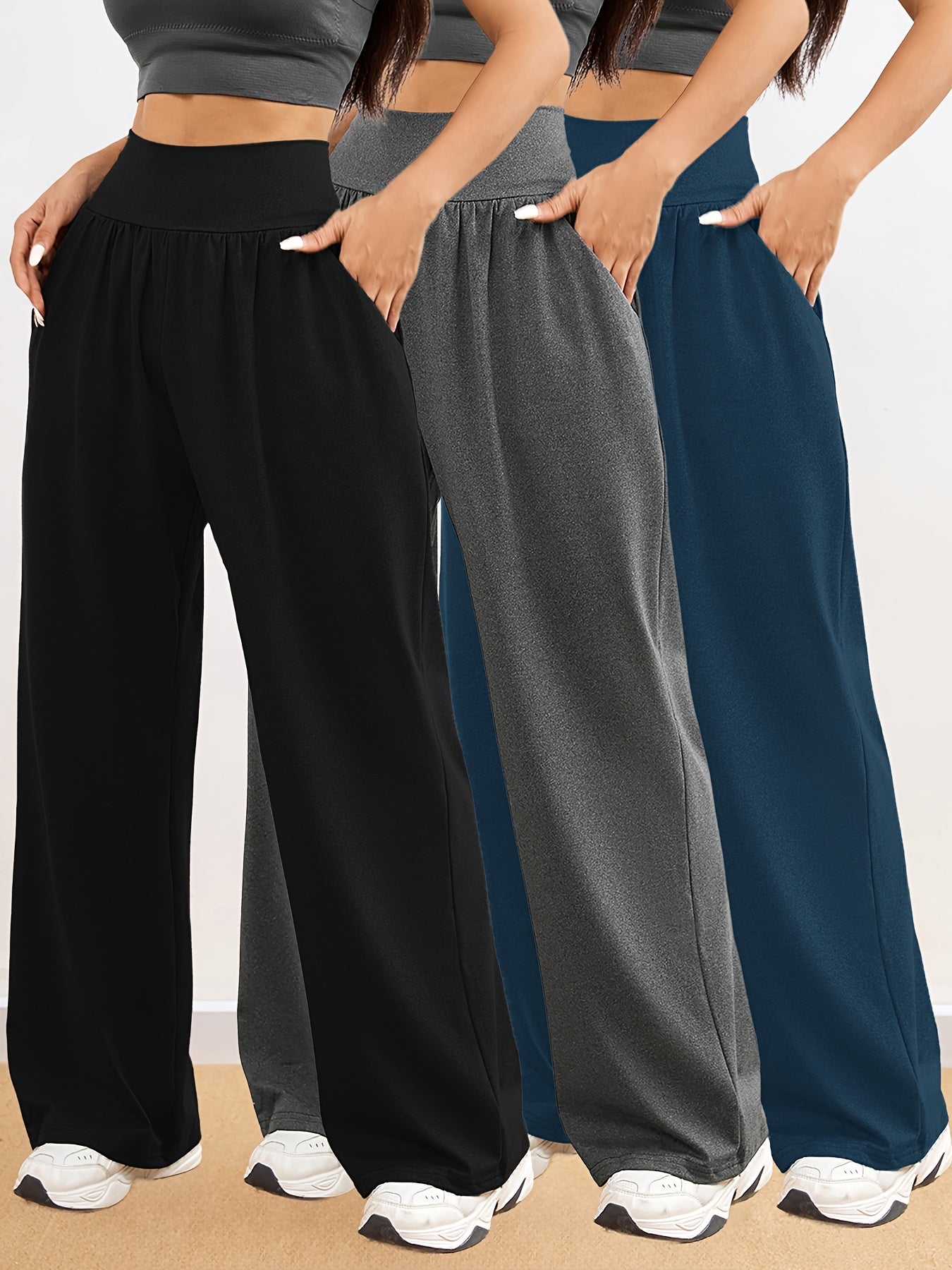 Women’s 3-Piece Wide-Leg Yoga Pants by Snagg A Pant