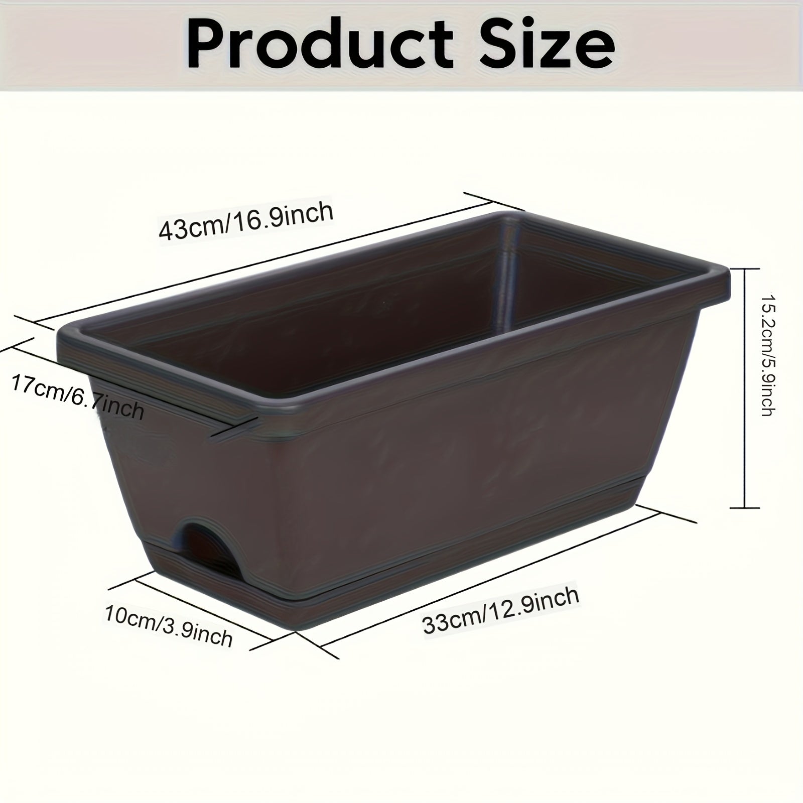 5pcs Retro Rectangular Flower Pots by Snagg A Pot