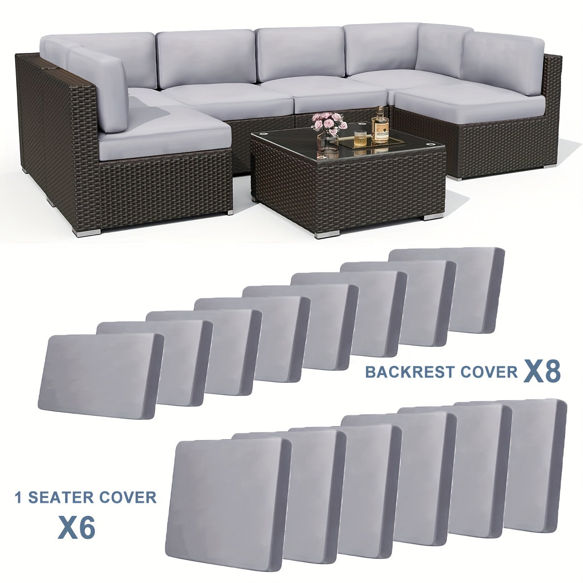 Outdoor Sofa Cushion Cover Set by Snagg A Cushion Cover