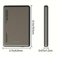 10000 MAh Slim Wireless Power Bank Compatible For IPhone Series by Snagg A Power Bank