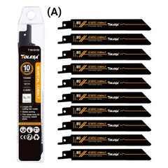 10PCS Bi Metal Sawzall Blades – 6” & 9” 18TPI M42 Cobalt for Metal Cutting