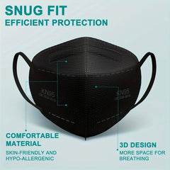 150 Pcs of Black Face Masks with a 5 Layer Design by Snagg A Face Mask