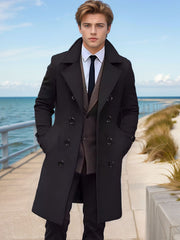 Men’s Stylish Double-Breasted Tweed Coat by Snagg A Coat