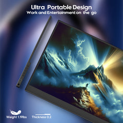 14" Portable Gaming Monitor — 2K QHD 2560×1440 IPS