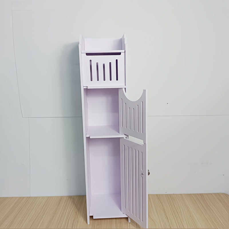 Slim PVC Bathroom Storage Cabinet by Snagg A Cabinet