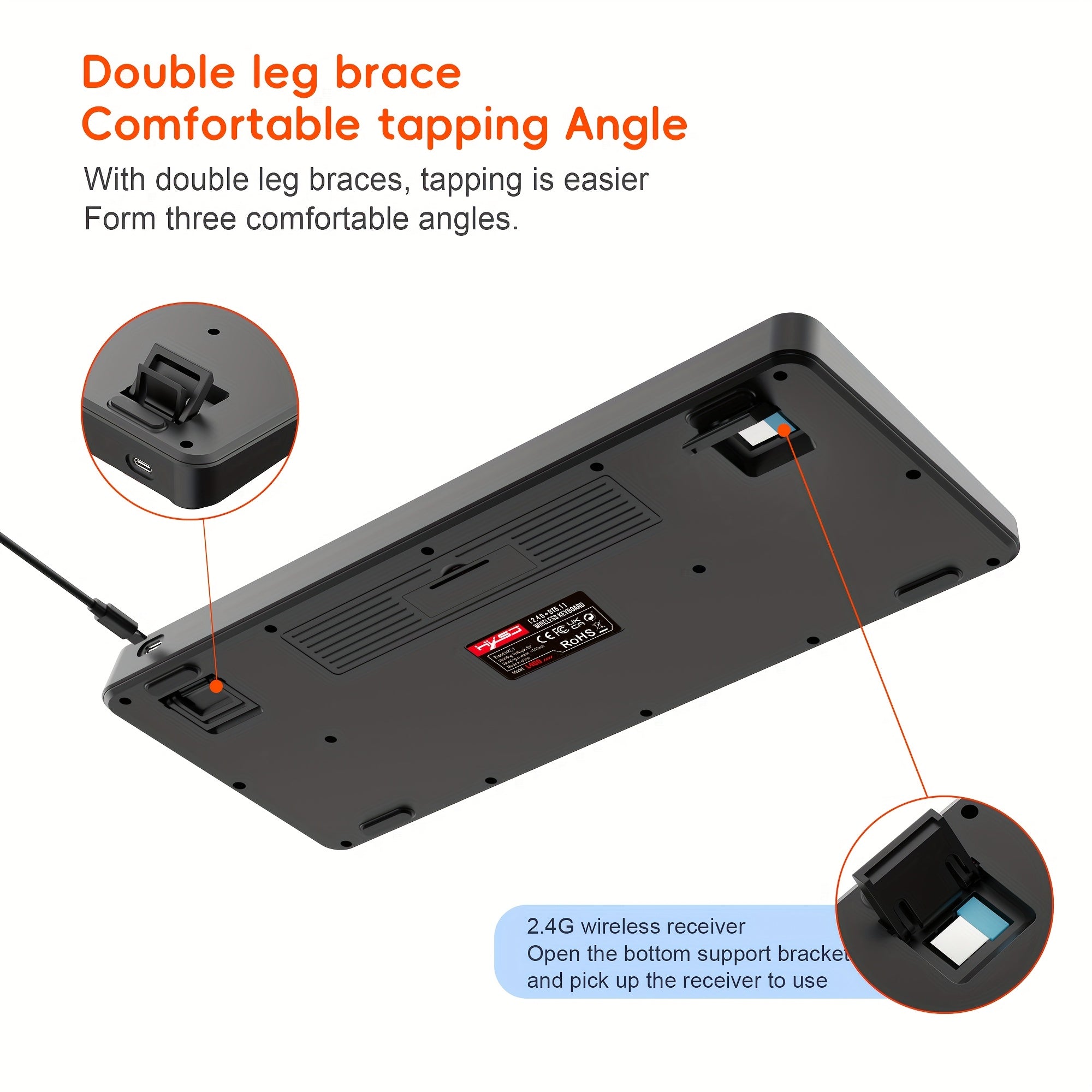 81 Key Wireless Keyboard Type-C Charging & Rechargeable Battery for PC & Mac by Snagg A Keyboard