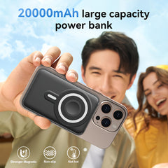 3 in 1 Wireless Magnetic Power Bank - 20,000mAh