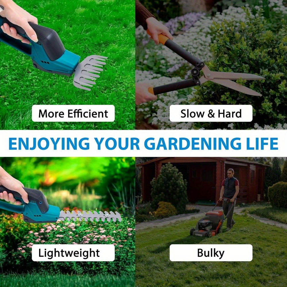 Lightweight 2-in-1 Hedge Trimmer & Grass Shears