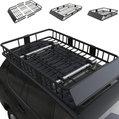 Heavy Duty Steel Rooftop Cargo Basket – 64"x39"x5" by Snagg A Roof Cargo