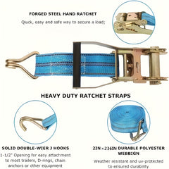 Heavy Duty Ratchet Tie Down Straps by Snagg A Ratchet