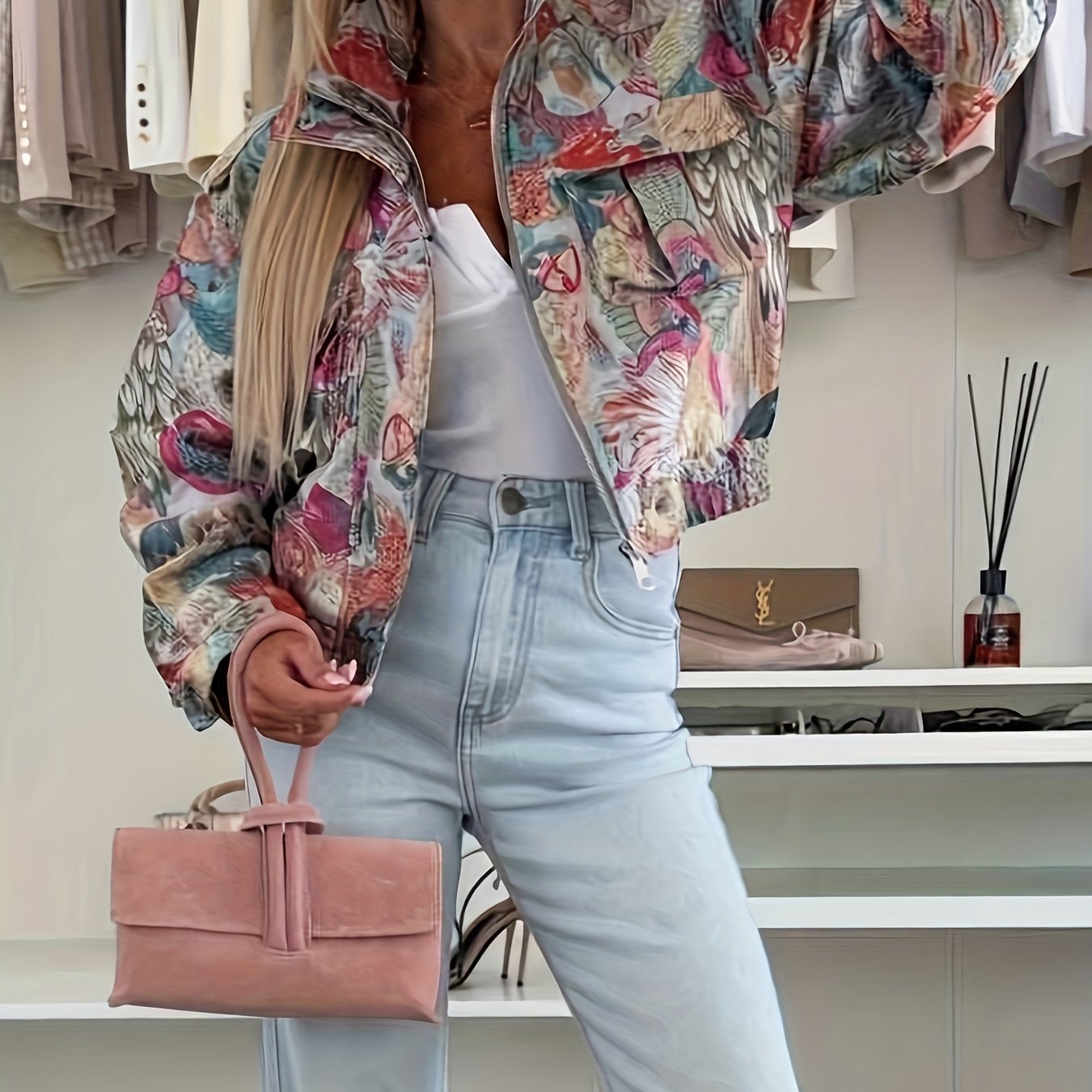 Women’s Floral Embroidered Casual Jacket by Snagg A Jacket