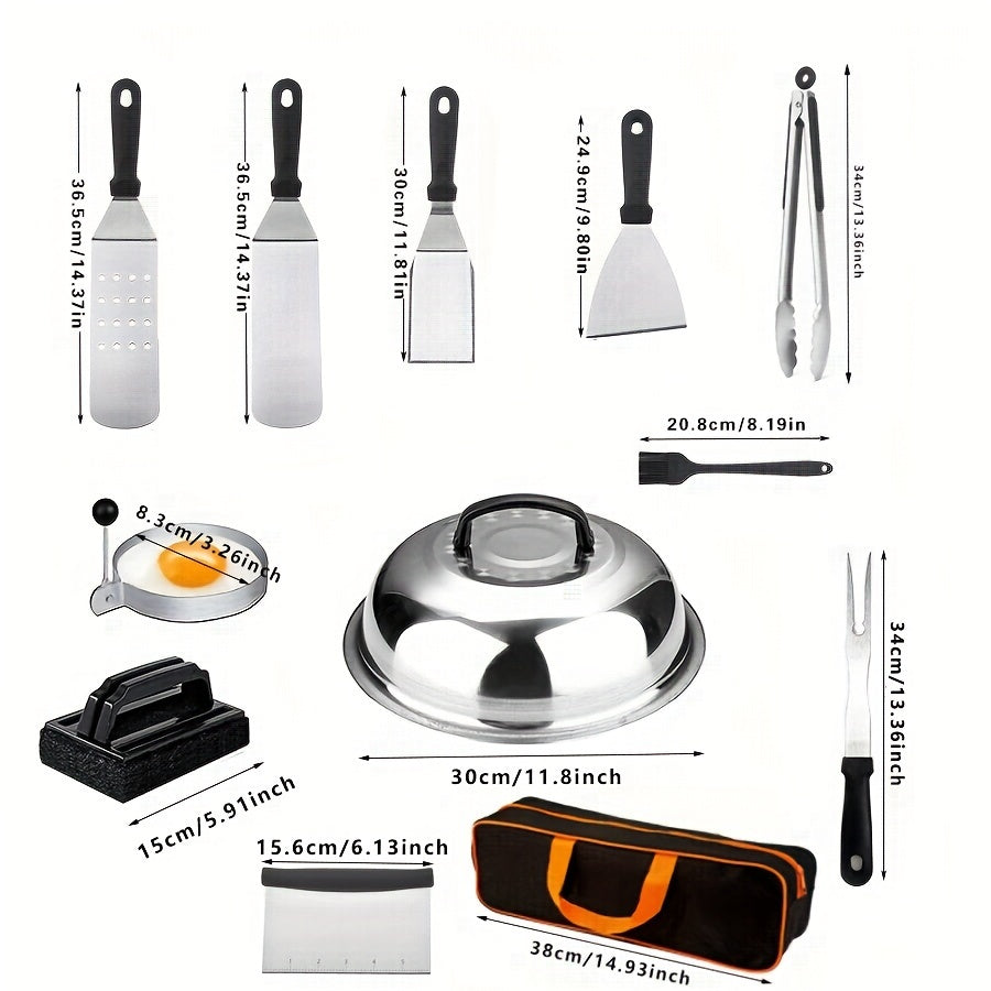 15pcs Outdoor BBQ Griddle Accessories Kit by Snagg A BBQ Tool Set