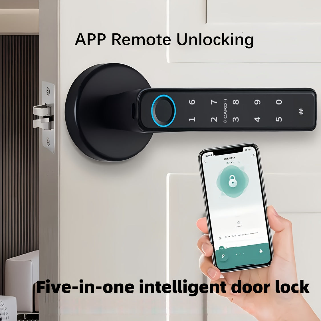 5 in 1 Smart Door Lock – Fingerprint, Password & Remote Access by Snagg A Smart Door Lock