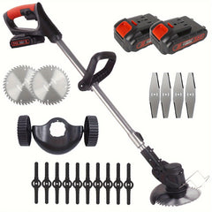 Cordless 21V Lawn Trimmer with Wheels