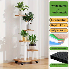 Modern Metal Plant Stand with Wheels by Snagg A Rack