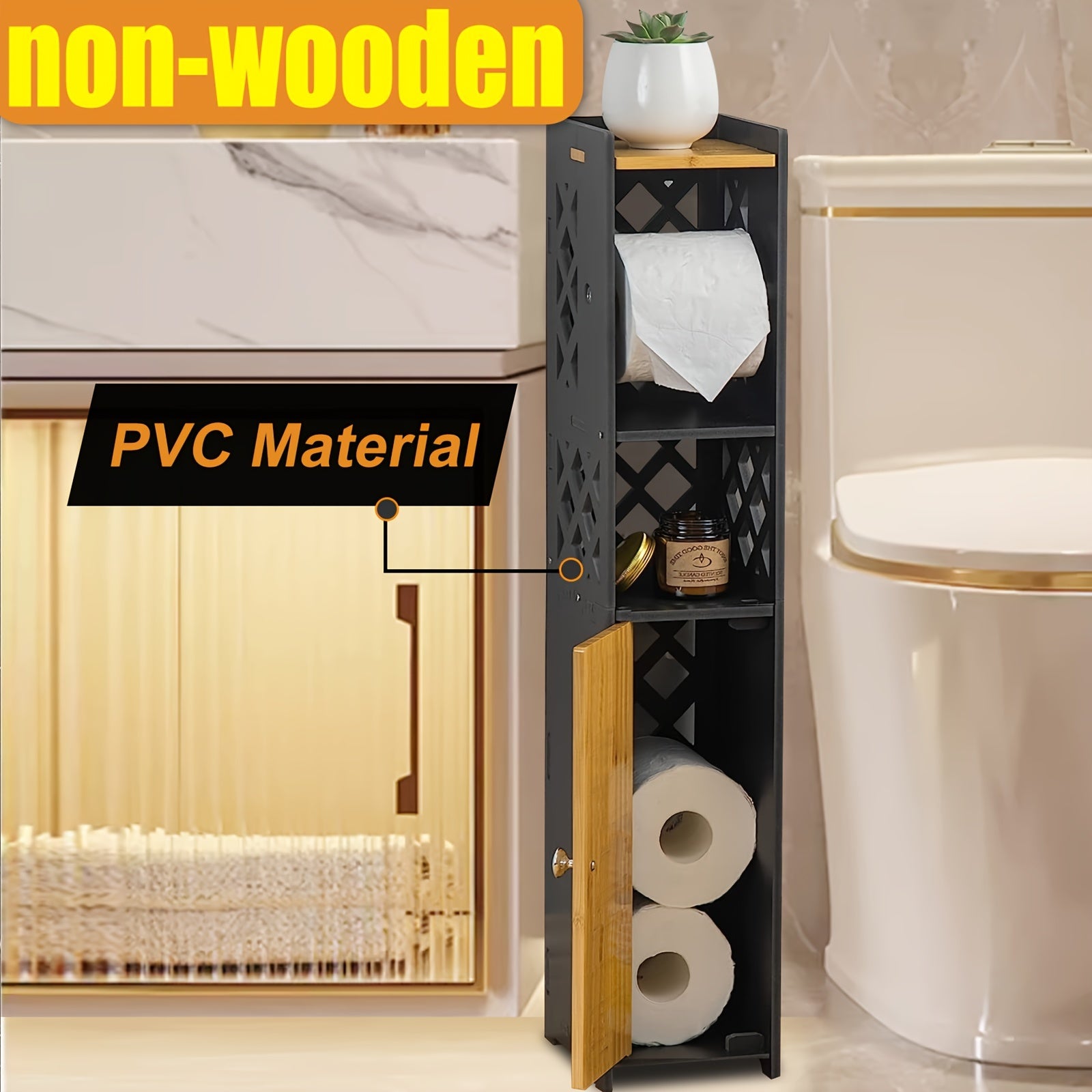 Bathroom Tissue Cabinet with Roll Holder by Snagg A Cabinet