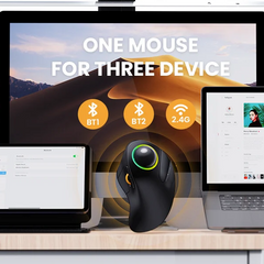 Wireless Trackball Mouse Rechargeable RGB Design with Bluetooth & 2.4G Connection by Snagg A Gaming Mouse