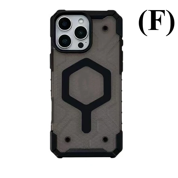Shockproof Rugged MagSafe Case - for Apple iPhone 17 Series - F - Clear Gray / Pro Max - Phone Cases & Covers