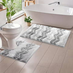 2 Pcs Luxury Bathroom Rug Set by Snagg A Rug