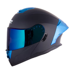 Dual Visor Flip Up Full Face Helmet with Quick Release Buckle by Snagg A Motorcycle Helmet