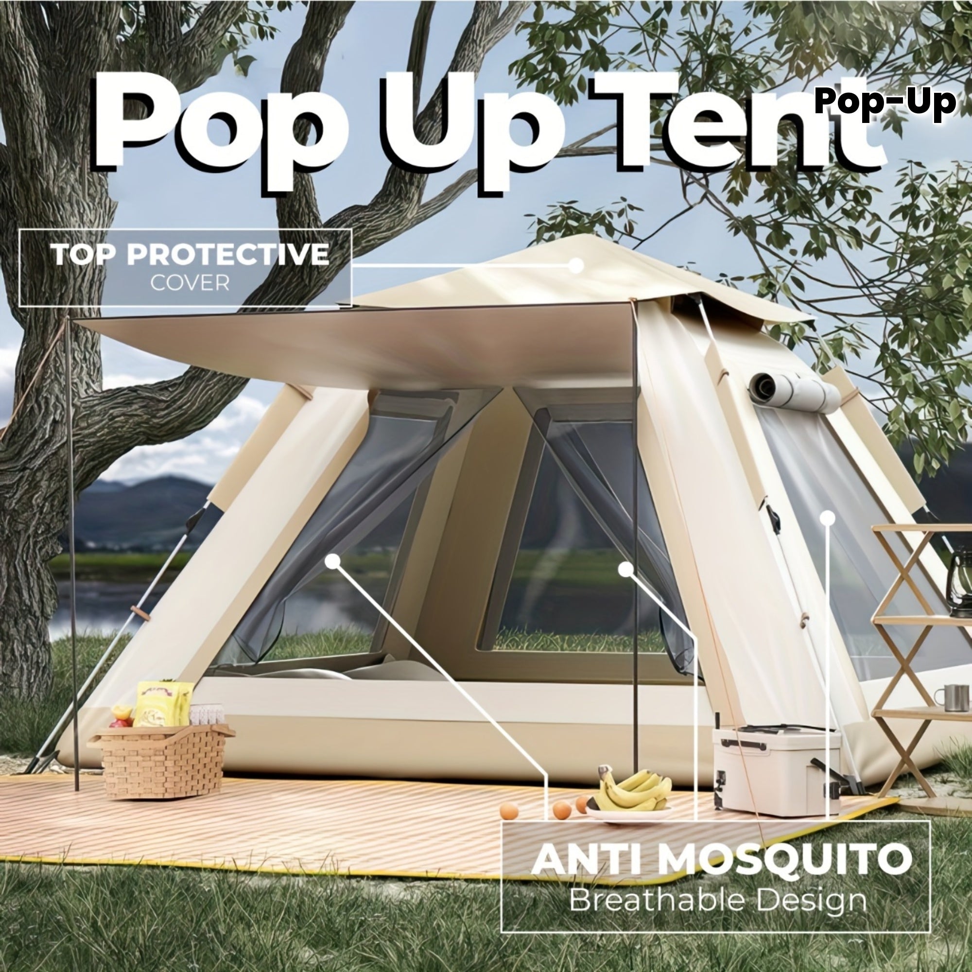 Instant Pop Up Camping Tent – 4–5 Person by Snagg A Camping Tent