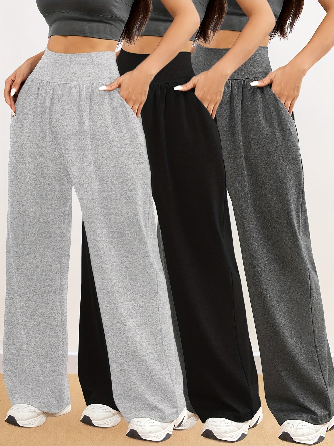 Women’s 3-Piece Wide-Leg Yoga Pants by Snagg A Pant
