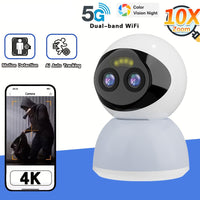 4K WiFi PTZ Security Camera – Dual-Band Smart Cam with 10X Zoom by Snagg An Indoor Camera