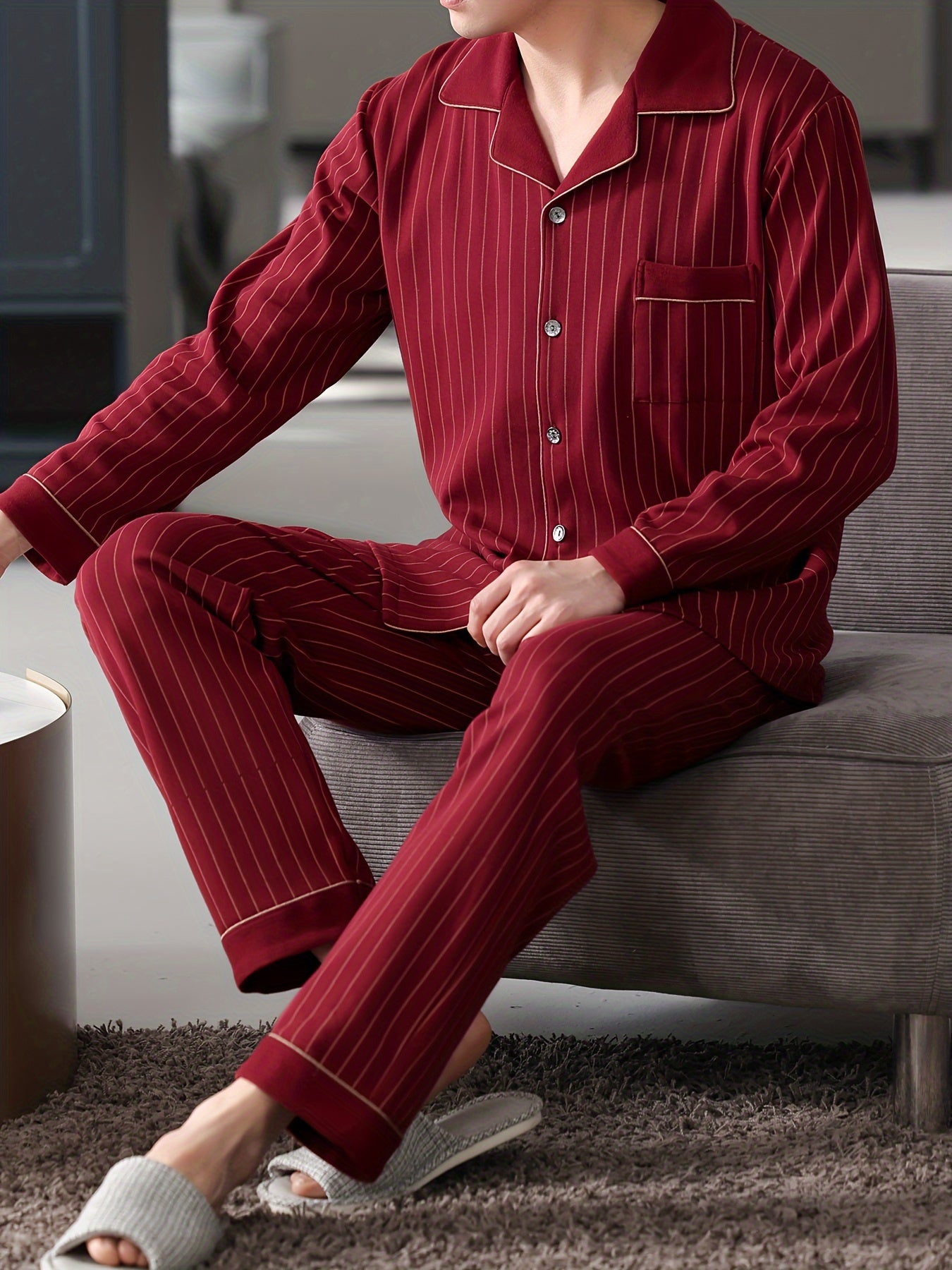 Men’s Long Sleeve Pajama Set by Snagg A Pajama