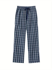 3pcs Men’s Pajama Bottoms – Plaid Cotton Lounge Pants - SnaggIt
