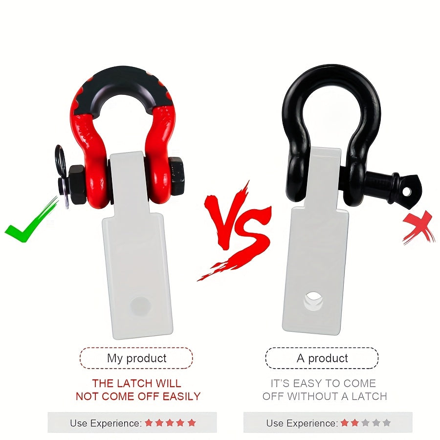 2pcs 4.75 - Ton D-Ring Bow Shackles by Snagg A Bow Shackle