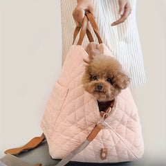 Quilted Pet Travel Bag with Removable Bed by Snagg A Pet Carrier