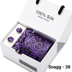 Luxury Silk Paisley Tie for Men — Extra-Long Woven Jacquard Necktie Suits & Weddings - Snagg - 38 - Others In Fashion