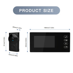 Video Doorbell Intercom System 10.9cm Screen with Infrared Night Vision by Snagg A Doorbell Camera
