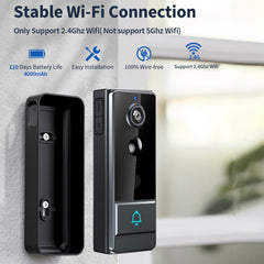 1080P Wireless Doorbell Camera HD Video with Two Way Audio, Motion Detection by Snagg A Doorbell Camera