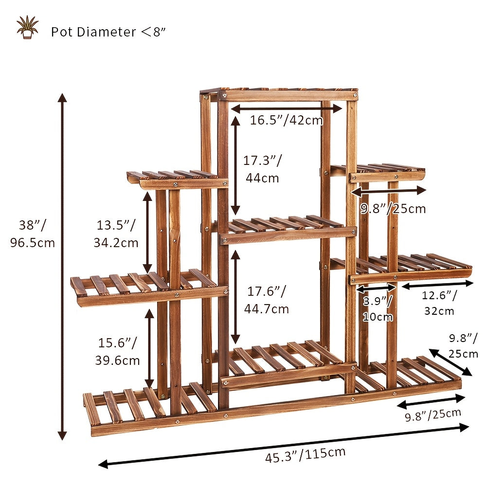 9 Tier Wooden Plant Stand by Snagg A Rack