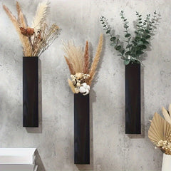 Rustic Wooden Wall Mounted Vase Set by Snagg A Wall Planter