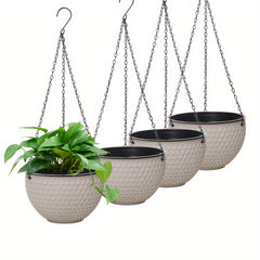 4pcs Hanging Flower Pots with Chains by Snagg A Pot