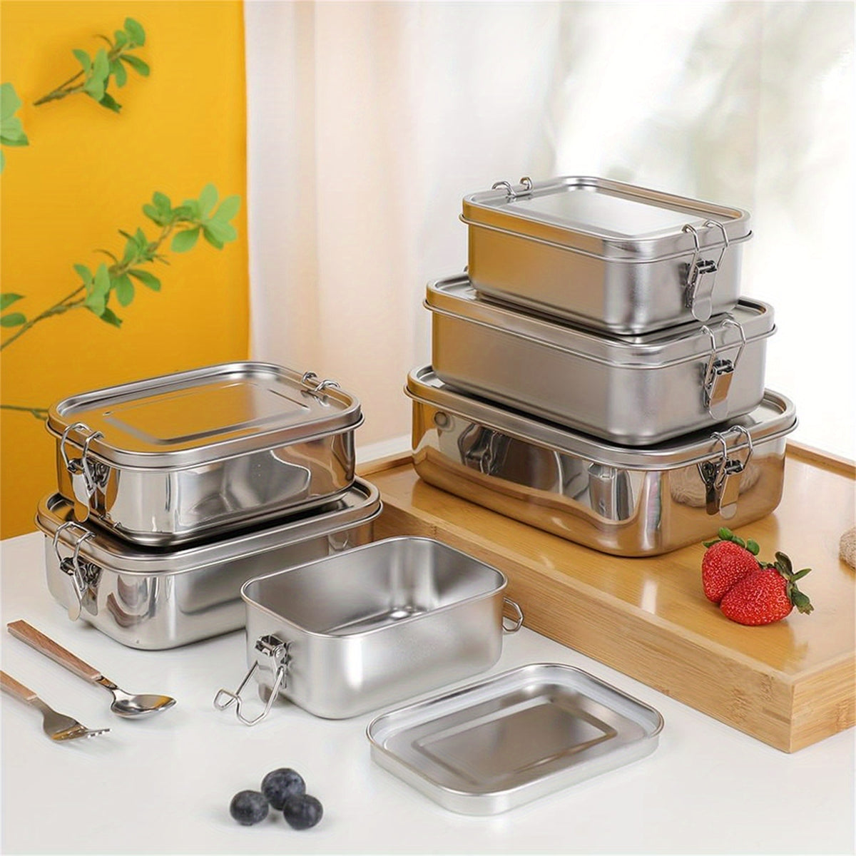 5pcs 850ml Stainless Steel Lunch Box Set by Snagg A Container