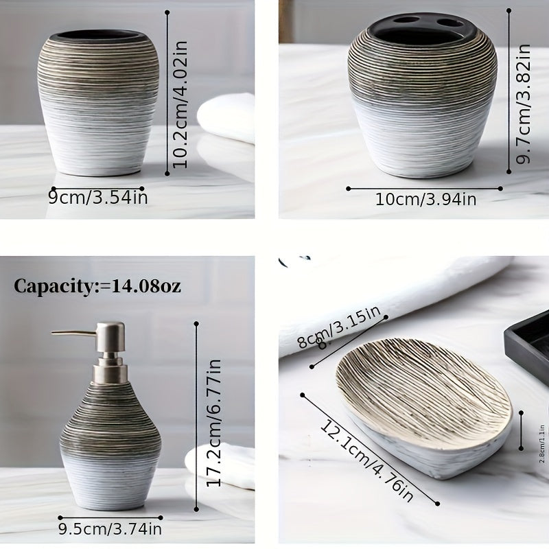 5pcs Ceramic Bathroom Set by Snagg A Bathroom Set