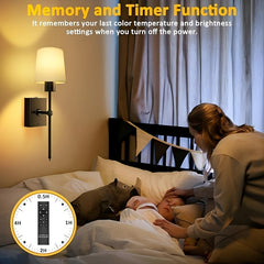 2pcs Black/Gold Wall Lights Rechargeable Battery LED with 3000K–6000K by Snagg A Wall Light