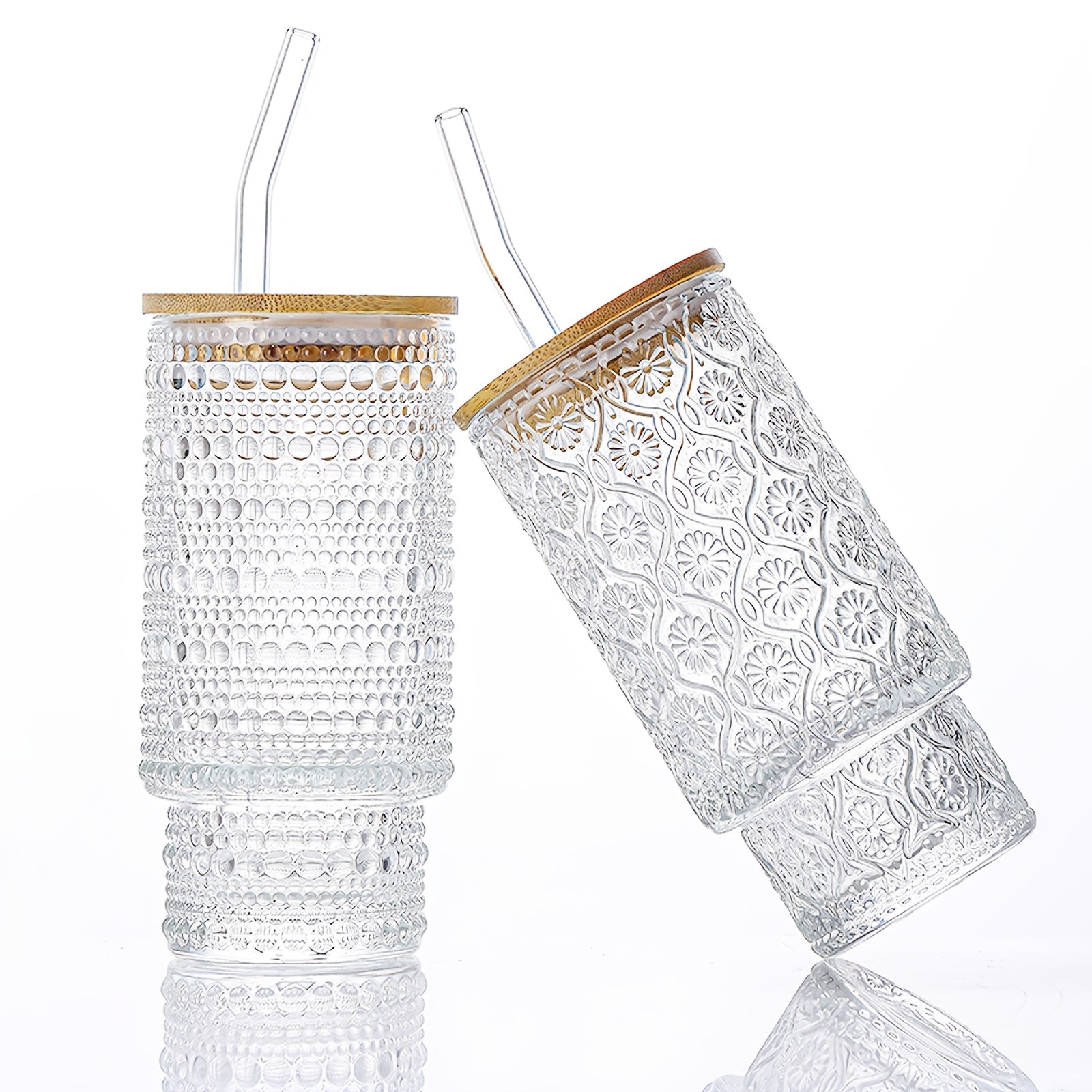 Premium Hobnail Glass Tumbler Set 4 11oz Non Slip Home by Snagg A Cup