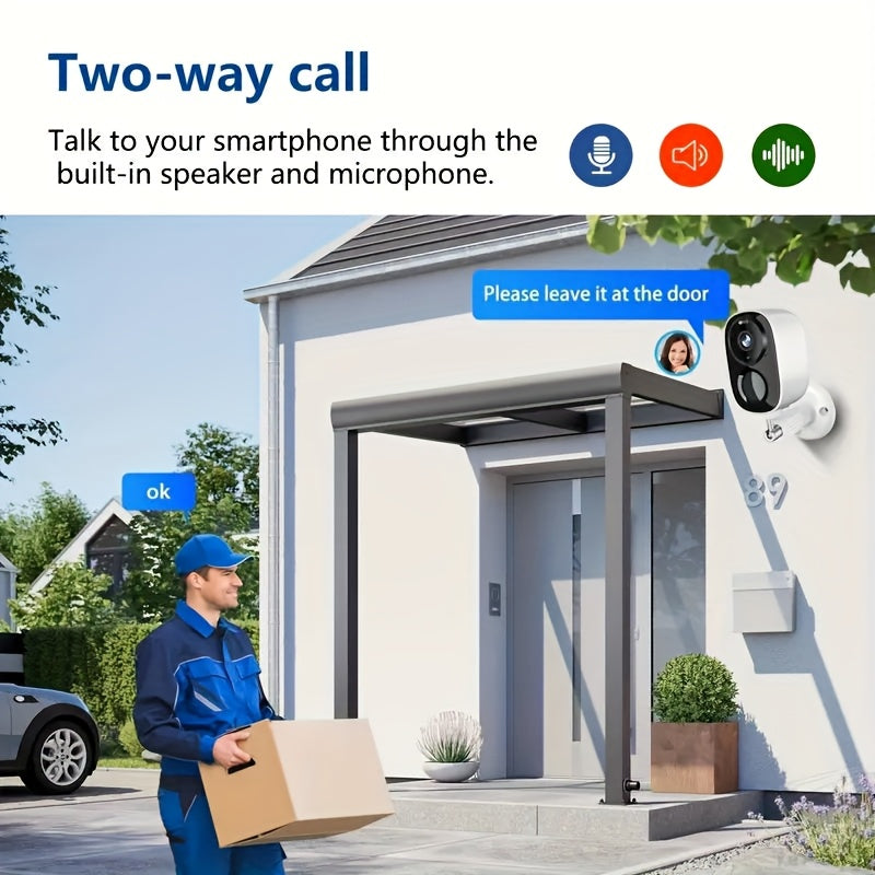 3 Pack 2K Solar Powered Security Cameras by Snagg An Outdoor Camera