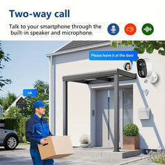 3 Pack 2K Solar Powered Security Cameras by Snagg An Outdoor Camera
