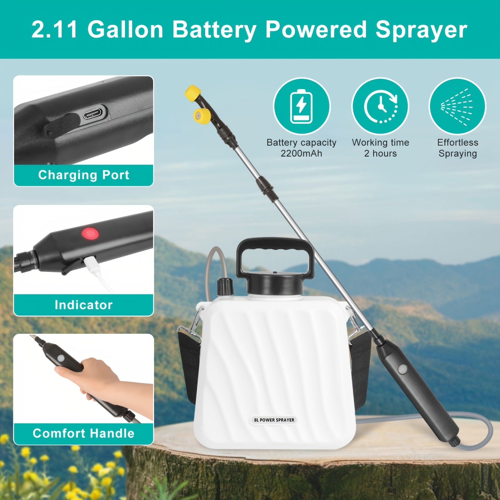 5L/8L Rechargeable Electric Garden Sprayer