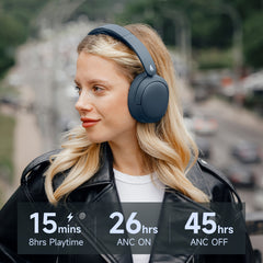 Wireless ANC Headphones | Over-Ear Bluetooth Headset (45H Playtime, Fast Charging) by Snagg A Headphone