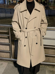Men’s Double-Breasted Trench Coat with Belt by Snagg A Coat